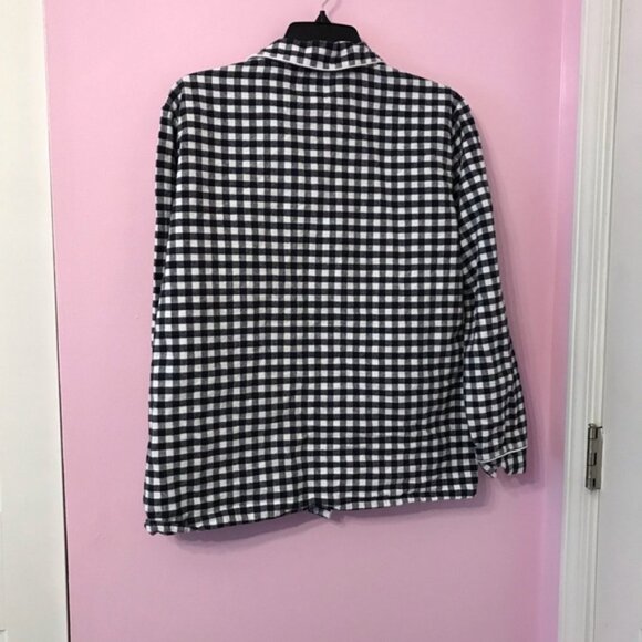 Petite Plume Women’s Cotton Gingham plaid Flannel Pajama Set size large - Picture 8 of 10